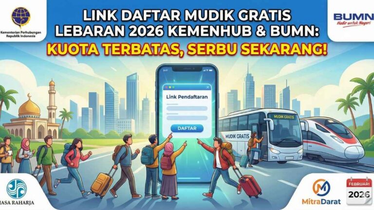 Link Daftar Mudik Gratis Lebaran 2026 Kemenhub & BUMN: Kuota Terbatas, Serbu Sekarang!